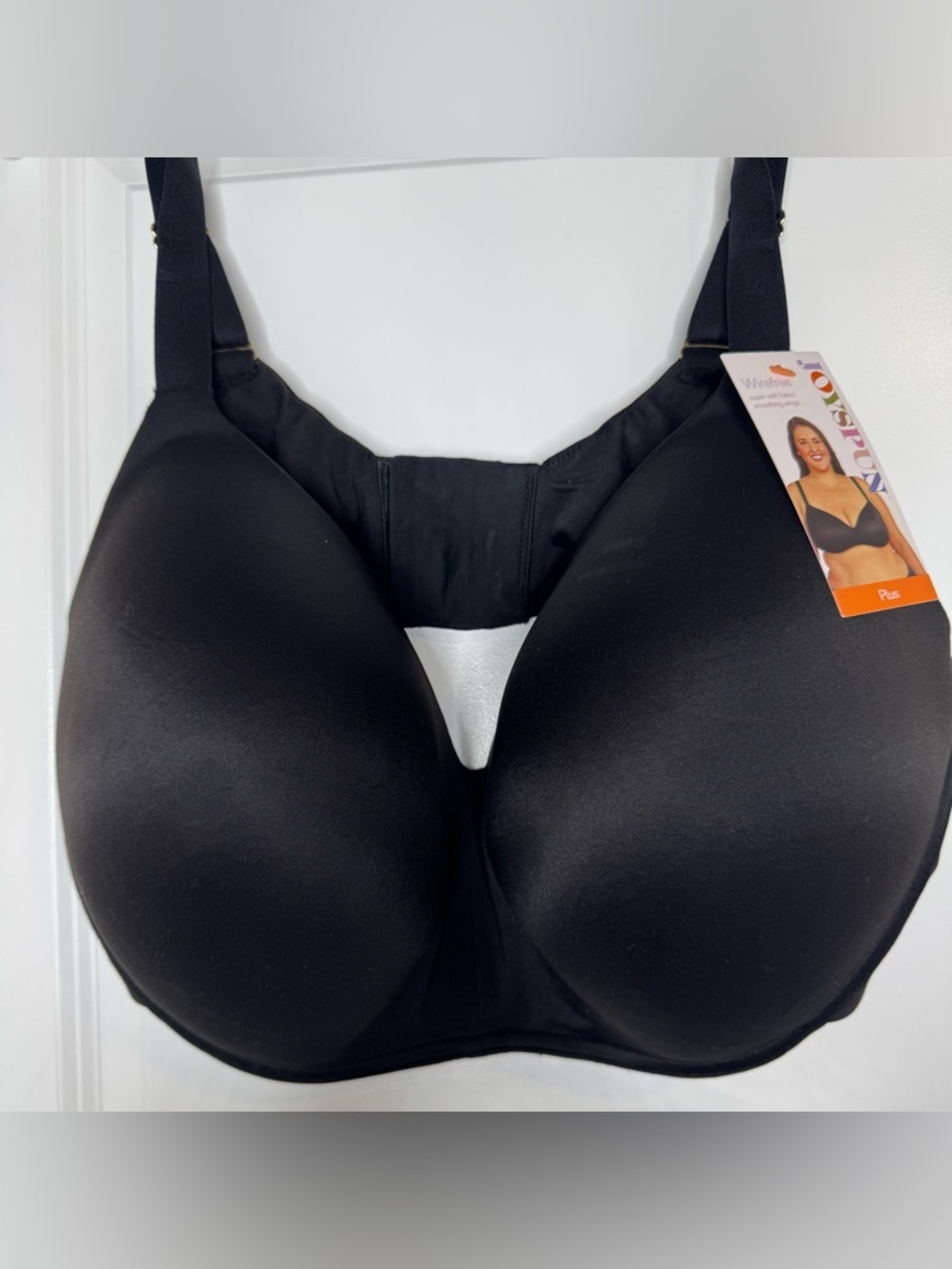Joyspun Plus-Size wire free smoothing wings bra with 4 hooks adjustable 46DDD